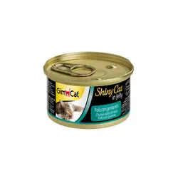 کنسرو گربه جیم کت طعم مرغ و میگو مدل(ShinyCat in Jelly Chicken With Shrimps) با وزن 70 گرم