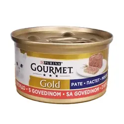 کنسرو گربه گورمت گلد طعم گوشت گاو مدل(GOURMET® Gold Beef) با وزن 85 گرم