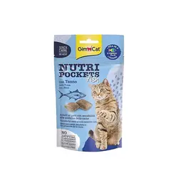 تشویقی مغزدار گربه نوتری پاکت جیم کت فیش طعم ماهی تن مدل(Nutri Pockets Fish With Tuna) با وزن 60 گرم