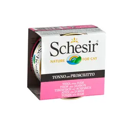 کنسرو گربه ادالت شسیر طعم ماهی تن با ژامبون مدل(Schesir Tuna With Ham) با وزن 85 گرم