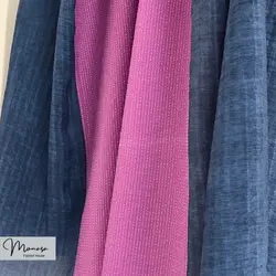 شال مزونی سورمه‌ای-صورتی برند موناسا مدل ۸۷