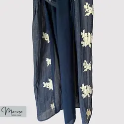 شال مزونی سورمه‌ای برند موناسا مدل ۸۰