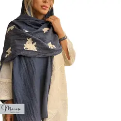 شال مزونی سورمه‌ای برند موناسا مدل ۸۰