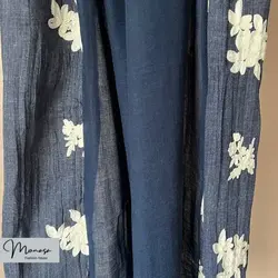 شال مزونی سورمه‌ای برند موناسا مدل ۸۰