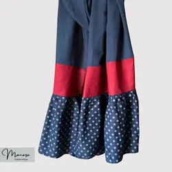 شال مزونی سورمه ای برند موناسا مدل 24