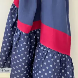 شال مزونی سورمه ای برند موناسا مدل 24