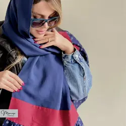 شال مزونی سورمه ای برند موناسا مدل 24