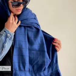شال مزونی سورمه ای برند موناسا مدل 43