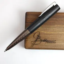 خودکار فابرکاستل لووم گان متال مات 149304 Faber-Castell Loom Gunmetal Ballpoint Pen - نوشت افزار بابک