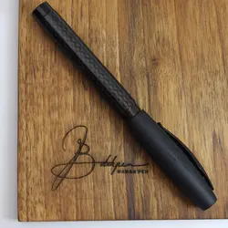 خودنویس فابرکاستل اسنشیو کربنی مشکی 148820 FABER-CASTELL Essentio Carbon fountain pen black - نوشت افزار بابک