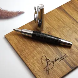 خودنویس فابرکاستل ایموشن کروکودیل مشکی 148230 Faber-Castell E-motion precious resin croco fountain pen black - نوشت افزار بابک