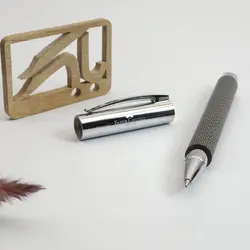 روان نویس فابرکاستل امبیشن اپ ارت مشکی 147056 FABER-CASTELL Ambition Rollerball Pen OpArt Black Sand - نوشت افزار بابک