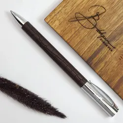 خودکار فابرکاستل امبیشن برگ 146055 FABER-CASTELL Ambition 3D Croco twist ballpoint pen - نوشت افزار بابک