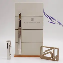 خودنویس گراف فون فابرکاستل کلاسیک پلاتین GRAF VON FABER-CASTELL Fountain pen Classic platinum-plated M - نوشت افزار بابک