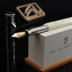 خودنویس گراف فون فابرکاستل کلاسیک آنلو آجی GRAF VON FABER-CASTELL Fountain pen Anello Ivory M - نوشت افزار بابک