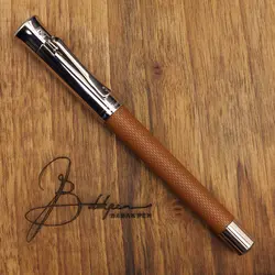 خودنویس گراف فون فابرکاستل گیلوش قهوه ای GRAF VON FABER-CASTELL Fountain pen Guilloche Cognac F - نوشت افزار بابک