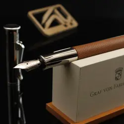 خودنویس گراف فون فابرکاستل گیلوش قهوه ای GRAF VON FABER-CASTELL Fountain pen Guilloche Cognac F - نوشت افزار بابک