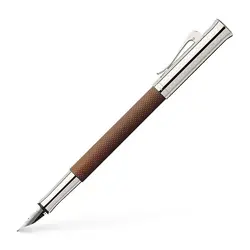 خودنویس گراف فون فابرکاستل گیلوش قهوه ای GRAF VON FABER-CASTELL Fountain pen Guilloche Cognac F - نوشت افزار بابک