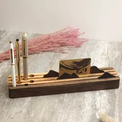 استند جاقلمی و کارتی رومیزی کوهستان Pen stand Mountain desktop - نوشت افزار بابک