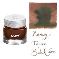 جوهر خودنویس 30 میل کریستالی لامی توپاز LAMY T53 crystal ink topaz 500 - نوشت افزار بابک