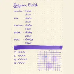 جوهر خودنویس دیامین رنگ بنفش - Violet - نوشت افزار بابک
