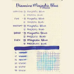 جوهر خودنویس دیامین رنگ آبی جادویی - Majestic Blue - نوشت افزار بابک