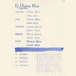 جوهر خودنویس دیامین رنگ آبی چینی - China Blue - نوشت افزار بابک