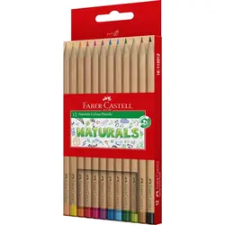 مداد رنگی فابرکاستل نچرال تخت 12 رنگ 115012 FABER-CASTELL Naturals 12 Color Pencil - نوشت افزار بابک