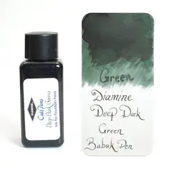 جوهر خودنویس دیامین رنگ سبز تیره Diamine ink Deep Dark Green - نوشت افزار بابک