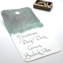 جوهر خودنویس دیامین رنگ سبز تیره Diamine ink Deep Dark Green - نوشت افزار بابک