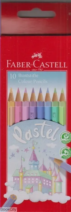 مداد رنگی فابرکاستل پاستلی تخت 10 رنگ FABER-CASTELL Colouring Pencils Pastel Colours 111211 - نوشت افزار بابک