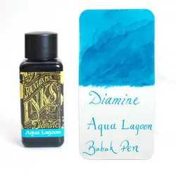 جوهر خودنویس دیامین رنگ آبی فیروزه ای Diamine ink Aqua lagoon - نوشت افزار بابک