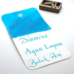 جوهر خودنویس دیامین رنگ آبی فیروزه ای Diamine ink Aqua lagoon - نوشت افزار بابک