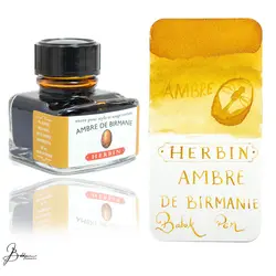 جوهر خودنویس ژاک هربین کهربا از برمه Jacques Herbin Ambre de birmanie - نوشت افزار بابک