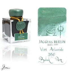 جوهر خودنویس ژاک هربین سبز آتلانتیس Jacques Herbin Vert Atlantide - نوشت افزار بابک