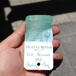 جوهر خودنویس ژاک هربین سبز آتلانتیس Jacques Herbin Vert Atlantide - نوشت افزار بابک