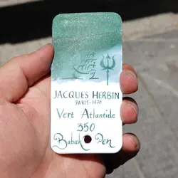 جوهر خودنویس ژاک هربین سبز آتلانتیس Jacques Herbin Vert Atlantide - نوشت افزار بابک