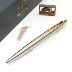 پارکر خودکار ژوتر تمام استیل گیره طلایی Parker JOTTER golden clip - نوشت افزار بابک