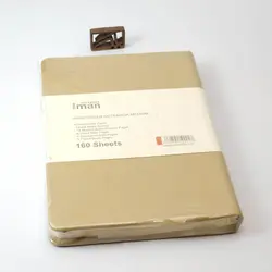 دفتر خطی ایمان جلد چرمی نیم وزیری 9913 iman Notebook leather cover - نوشت افزار بابک