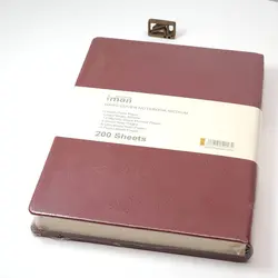 دفتر خطی ایمان جلد چرمی وزیری 9912 iman Notebook leather cover - نوشت افزار بابک