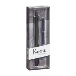 خودنویس کاوکو پرکئو + کارتریج بلیستر مشکی Kaweco PERKEO set FP All Black - نوشت افزار بابک