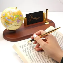 بستار کره جغرافیایی و جای قلم و کارت Bestar Business card holder desk globe 930 - نوشت افزار بابک