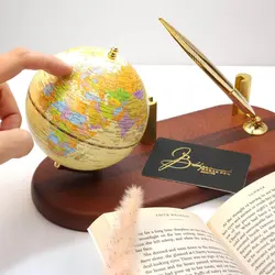 بستار کره جغرافیایی و جای قلم و کارت Bestar Business card holder desk globe 930 - نوشت افزار بابک