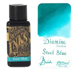 جوهر خودنویس دایامین آبی استیل Diamine ink Steel blue - نوشت افزار بابک