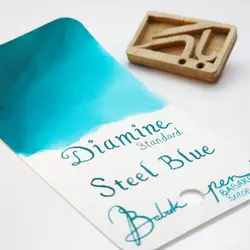 جوهر خودنویس دایامین آبی استیل Diamine ink Steel blue - نوشت افزار بابک