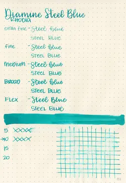 جوهر خودنویس دایامین آبی استیل Diamine ink Steel blue - نوشت افزار بابک
