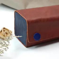 جامدادی دستساز چرم طرح کژال Handmade leather pencil case Kazhal - نوشت افزار بابک