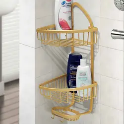 سبد حمام دو طبقه اطلس مدل سبلان سه گوش