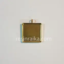 قاب برنجی مربع طلایی