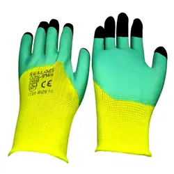 دستکش ایمنی ضد برش کف مواد نیتریل ۳۴ سر انگشت دو لایه